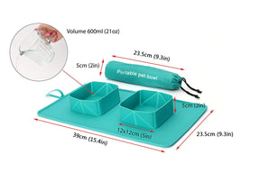 Pet Portable Feed Bowl Outdoor Collapsible Silicone Bowl