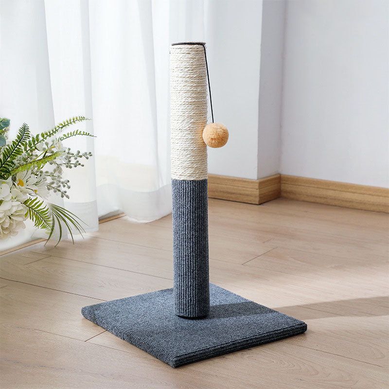 Cat Toy Wooden Column Interactive Fur Ball Pet Toy