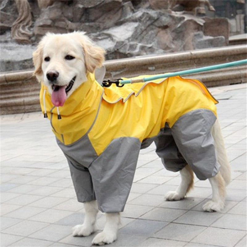 Dog Raincoat with Hood Pet Rain Jacket