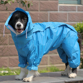 Dog Raincoat with Hood Pet Rain Jacket