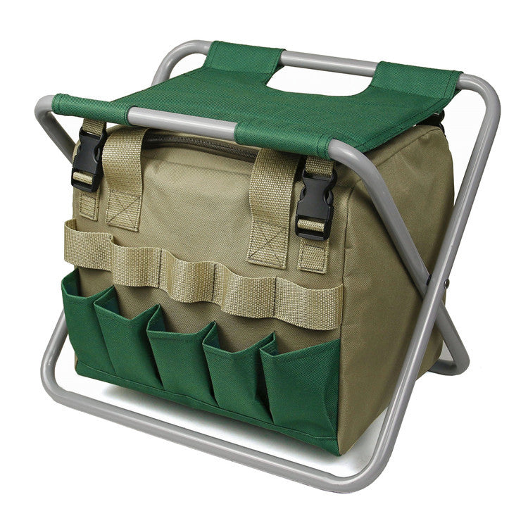 Removable Storage Multifunctional Folding Stool For Garden Tools