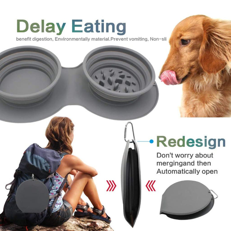 Collapsible Pet Food Bowl Portable Travel Pet Feeding Bowl