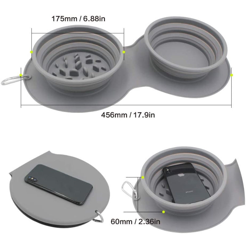 Collapsible Pet Food Bowl Portable Travel Pet Feeding Bowl