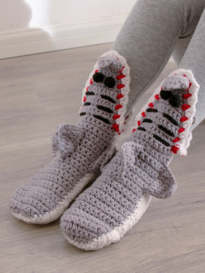 Handmade Socks Christmas Funny Knit Crocodile Socks